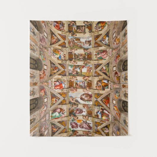 Sistine Chapel Ceiling, 1512, door Michelangelo Wandkleed (Voorkant)