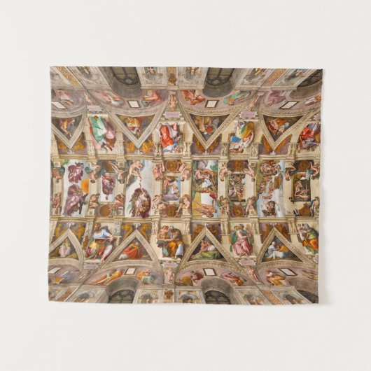 Sistine Chapel Ceiling, 1512, door Michelangelo Wandkleed (Voorkant (horizontaal))