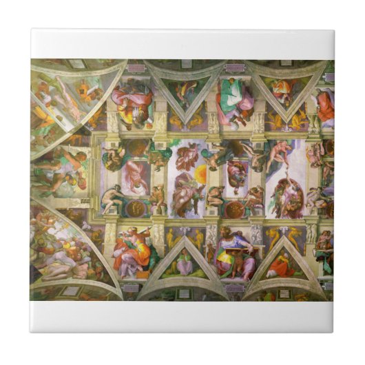 Sistine Chapel Ceiling By Michelangelo Tegeltje (Voorkant)