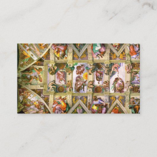 Sistine Chapel Ceiling By Michelangelo Visitekaartje (Voorkant)