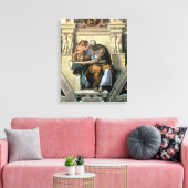 Sistine Chapel Ceiling: Cumaean Sibyl, 1510 Canvas Afdruk (Insitu (Woonkamer))