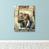 Sistine Chapel Ceiling: Cumaean Sibyl, 1510 Canvas Afdruk (Insitu (Houten vloer))