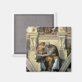 Sistine Chapel Ceiling: Cumaean Sibyl, 1510 Magneet (Voorkant / Achterkant)