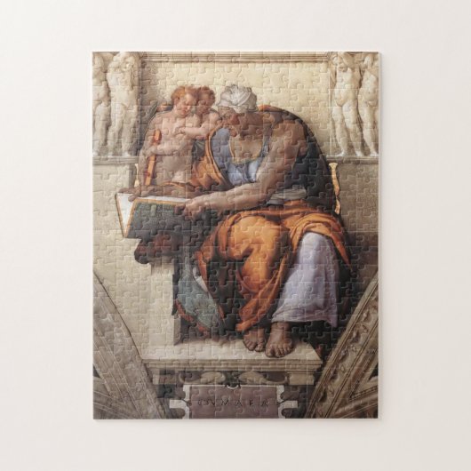 Sistine Chapel Ceiling: Cumaean Sibyl Michelangelo Legpuzzel (Verticaal)