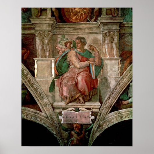 Sistine Chapel Ceiling: de profeet Isaiah Poster (Voorkant)