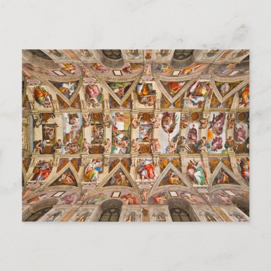 Sistine Chapel Ceiling door Michelangelo Briefkaart (Voorkant)