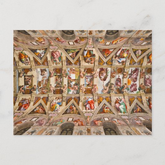 Sistine Chapel Ceiling door Michelangelo Briefkaart (Voorkant)