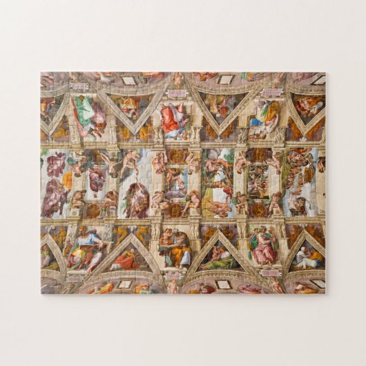 Sistine Chapel Ceiling door Michelangelo Buonarrot Legpuzzel (Horizontaal)