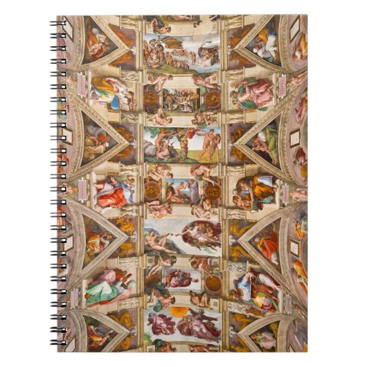 Sistine Chapel Ceiling door Michelangelo Buonarrot Notitieboek (Voorkant)