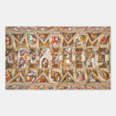 Sistine Chapel Ceiling door Michelangelo Buonarrot Rechthoekige Sticker (Voorkant)