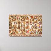 Sistine Chapel Ceiling door Michelangelo Canvas Afdruk (Voorkant)