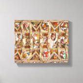 Sistine Chapel Ceiling door Michelangelo Canvas Afdruk (Voorkant)