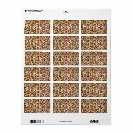 Sistine Chapel Ceiling door Michelangelo Etiket (Full Sheet)