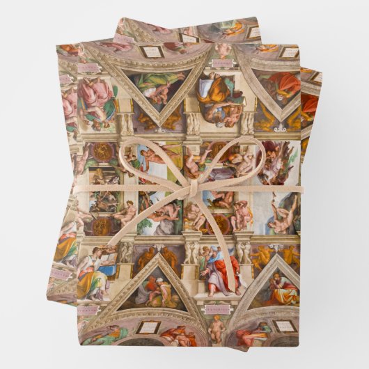 Sistine Chapel Ceiling door Michelangelo Inpakpapier Vel (In situ)