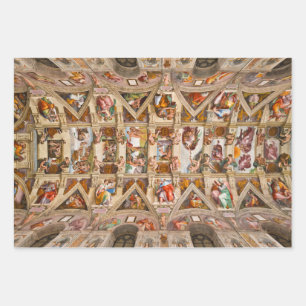 Sistine Chapel Ceiling door Michelangelo Inpakpapier Vel