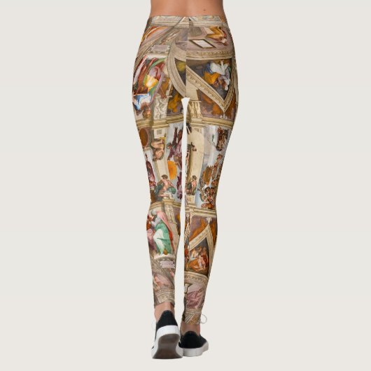 Sistine Chapel Ceiling door Michelangelo Leggings (Achterkant)