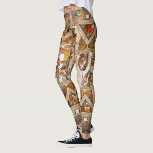 Sistine Chapel Ceiling door Michelangelo Leggings