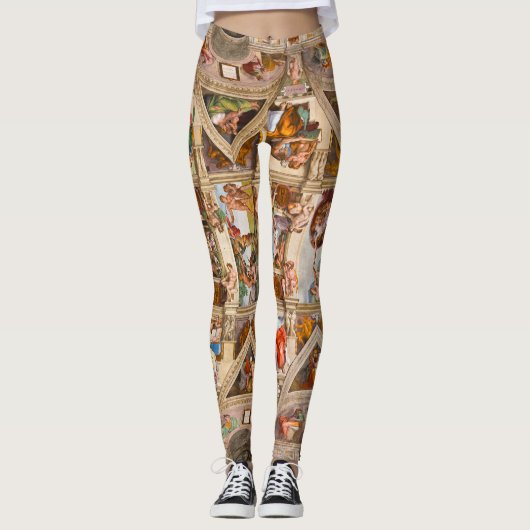 Sistine Chapel Ceiling door Michelangelo Leggings (Voorkant)