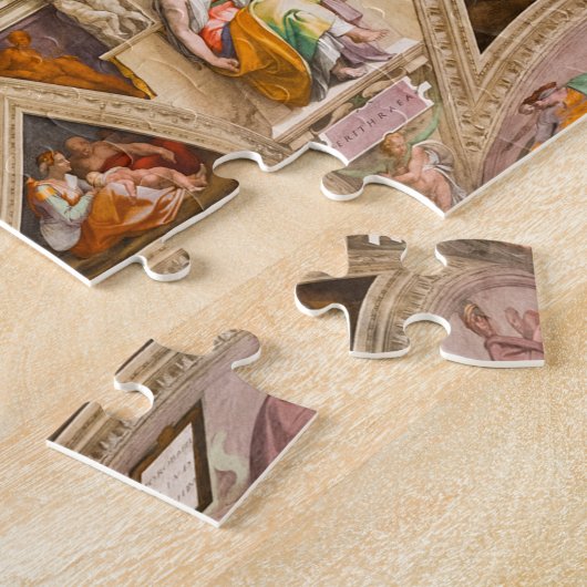 Sistine Chapel Ceiling door Michelangelo Legpuzzel (Zijkant)