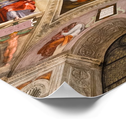 Sistine Chapel Ceiling door Michelangelo Poster (Hoek)