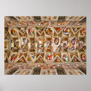 Sistine Chapel Ceiling door Michelangelo Poster