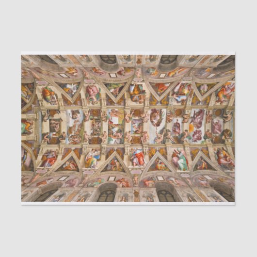 Sistine Chapel Ceiling door Michelangelo Tissuepapier (Voorkant)