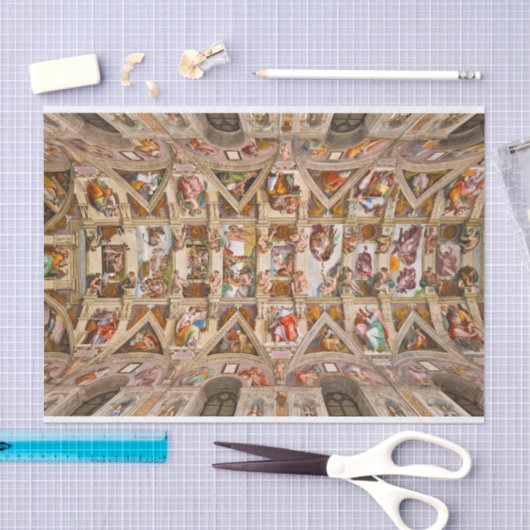 Sistine Chapel Ceiling door Michelangelo Tissuepapier (Craft)