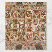 Sistine Chapel Ceiling door Michelangelo Wijn Etiket (Enkel label)