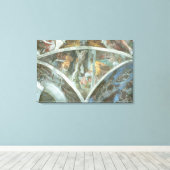 Sistine Chapel Ceiling: Haman Canvas Afdruk (Insitu (Houten vloer))