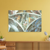 Sistine Chapel Ceiling: Haman Canvas Afdruk (Insitu (Woonkamer))