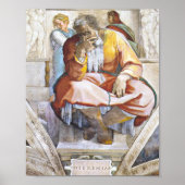 Sistine Chapel Ceiling Jeremiah door Michelangeo Poster (Voorkant)
