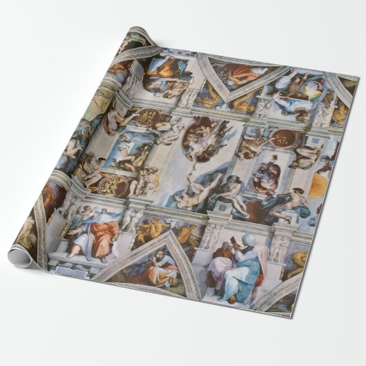Sistine Chapel Ceiling Michelangelo Cadeaupapier (Uitgerold)