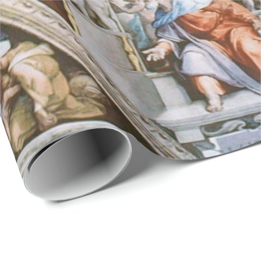 Sistine Chapel Ceiling Michelangelo Cadeaupapier (Rol Hoek)