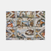 Sistine Chapel Ceiling Michelangelo Fleece Deken (Voorkant (Horizontaal))