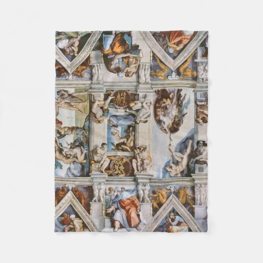 Sistine Chapel Ceiling Michelangelo Fleece Deken (Voorkant)