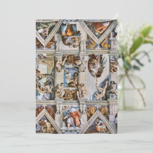Sistine Chapel Ceiling Michelangelo Kaart (Staand voorkant)