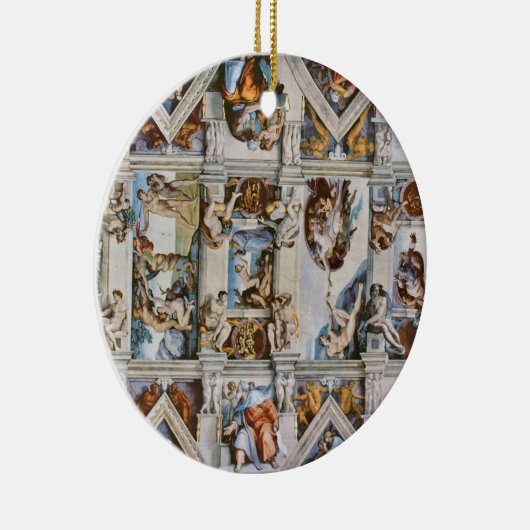 Sistine Chapel Ceiling Michelangelo Keramisch Ornament (Rechts)