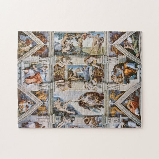 Sistine Chapel Ceiling Michelangelo Legpuzzel (Horizontaal)