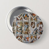 Sistine Chapel Ceiling Michelangelo Ronde Button 7,6 Cm (Voorkant /achterkant)