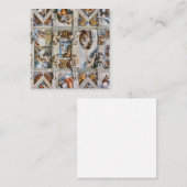 Sistine Chapel Ceiling Michelangelo Vierkante Visitekaartje (Voorkant / Achterkant)