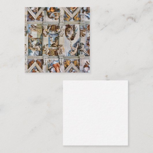 Sistine Chapel Ceiling Michelangelo Vierkante Visitekaartje (Voorkant / Achterkant)