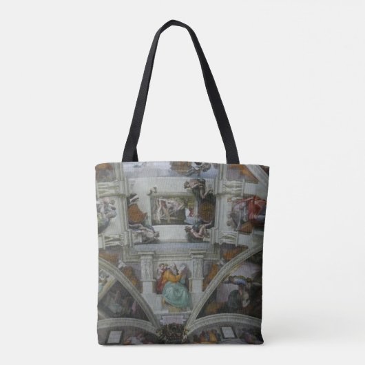 Sistine Chapel Ceiling, Rome Italië (wearable art! Tote Bag (Achterkant)