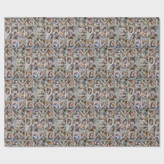 Sistine Chapel Ceiling Vatican City Michelangelo Cadeaupapier (Vlak)