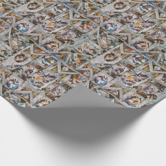 Sistine Chapel Ceiling Vatican City Michelangelo Cadeaupapier (Hoek)