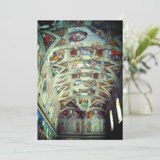 sistine chapel feestdagenkaart (Staand voorkant)