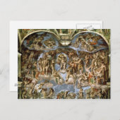 Sistine Chapel: Het laatste arrest, 1538-41 Briefkaart (Voorkant / Achterkant)
