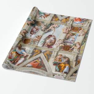 Sistine Chapel Michelangelo - Vaticaan, Rome, Ital Cadeaupapier