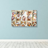Sistine Chapel Michelangelo - Vaticaan, Rome, Ital Canvas Afdruk (Insitu (Houten vloer))