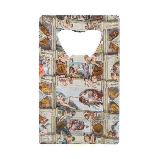 Sistine Chapel Michelangelo - Vaticaan, Rome, Ital Creditkaart Flessenopener (Voorkant)