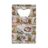 Sistine Chapel Michelangelo - Vaticaan, Rome, Ital Creditkaart Flessenopener (Achterkant)